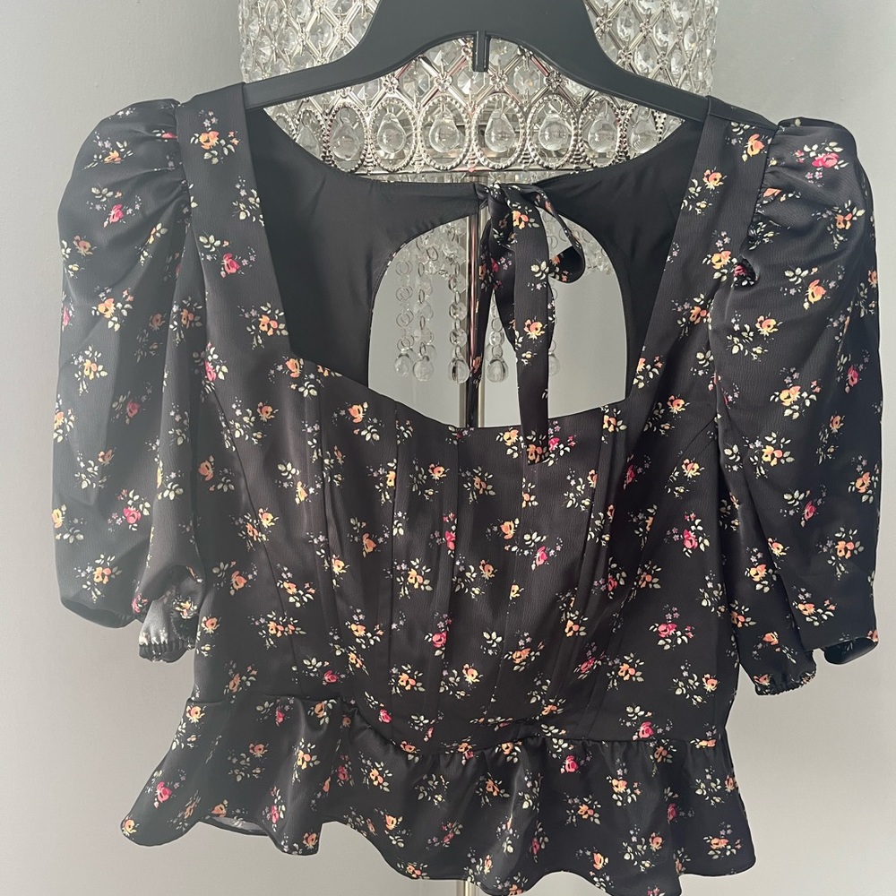 Wayf peplum corset top